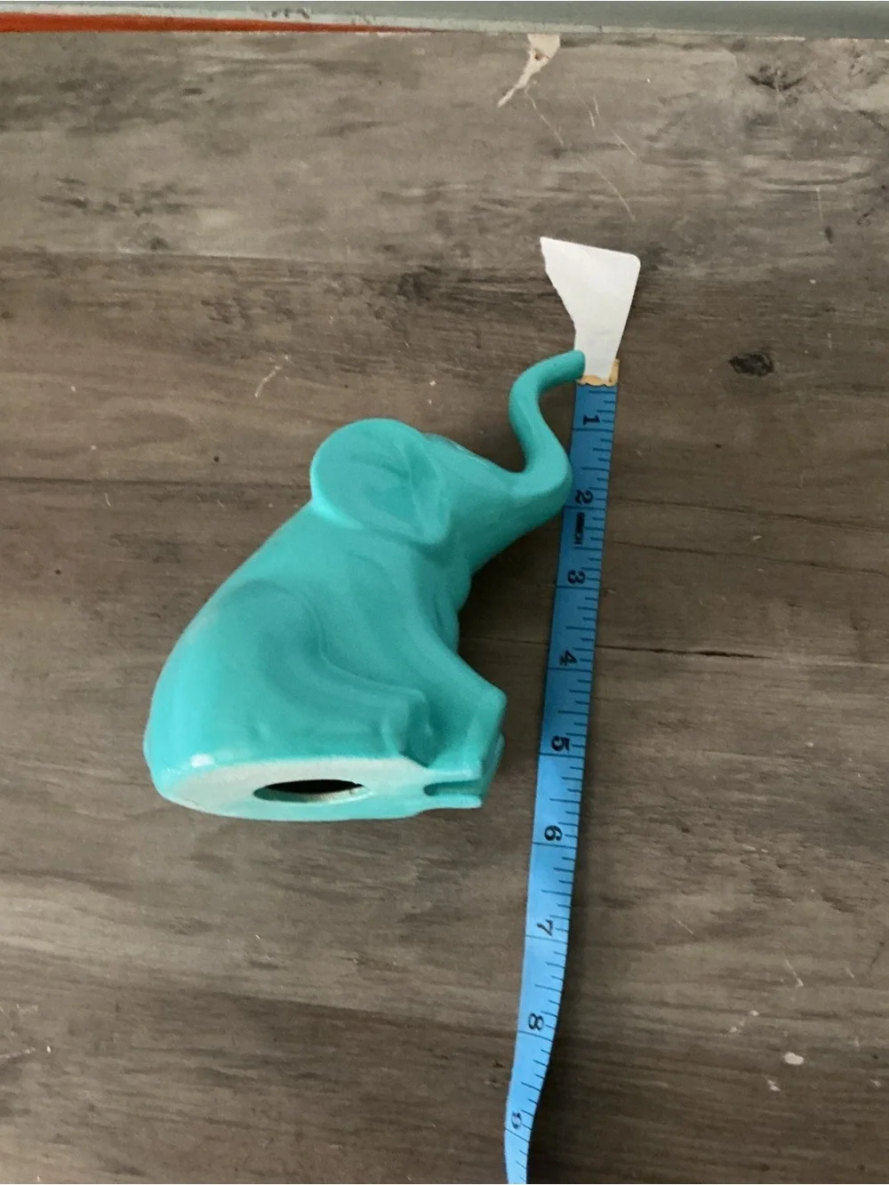 Ceramic Turquoise Elephant Figurine Accent for Wall Decor